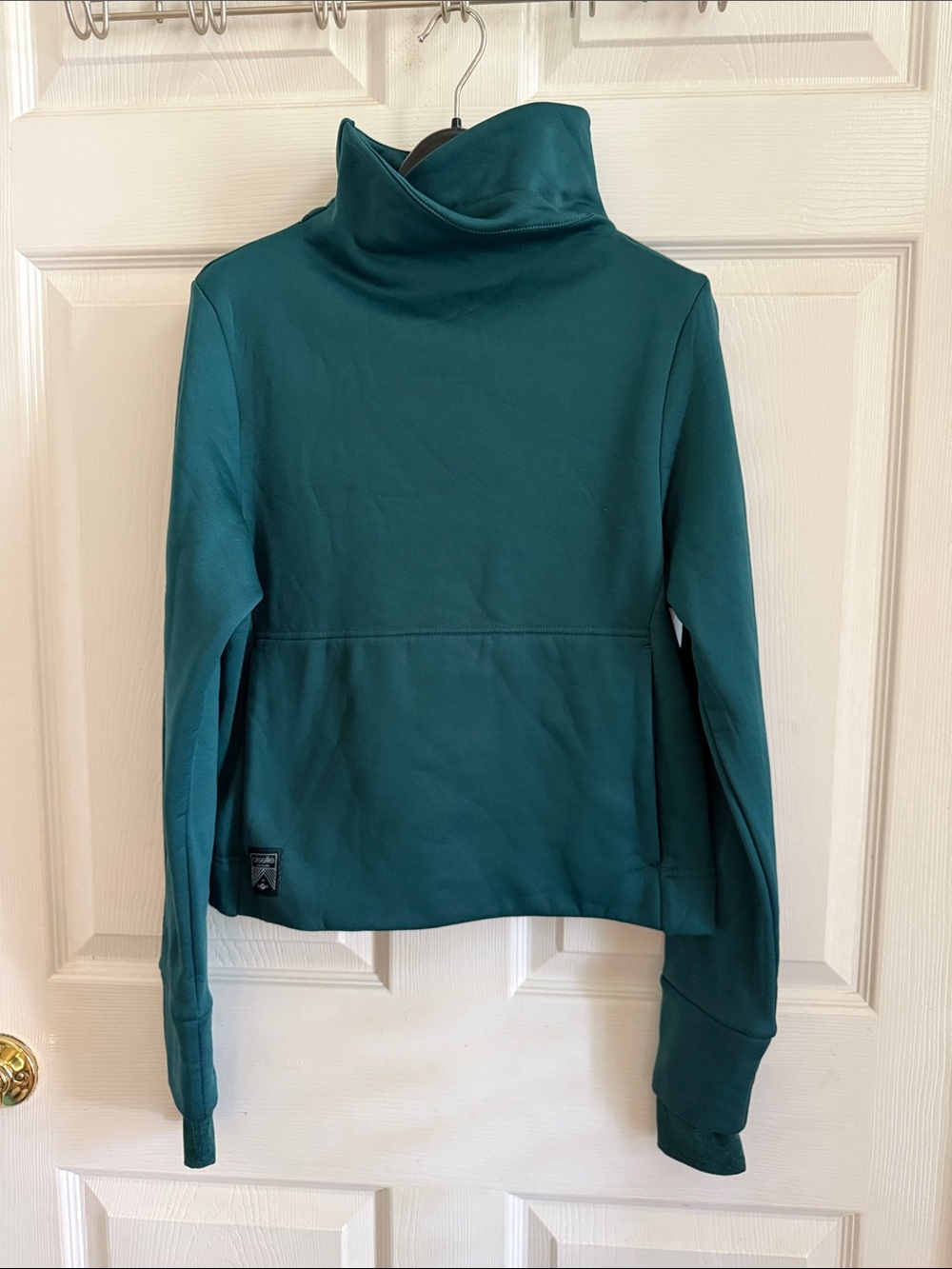 Oiselle Teal Women’s Funnel Neck Power Tech Fleece Sweatshirt
